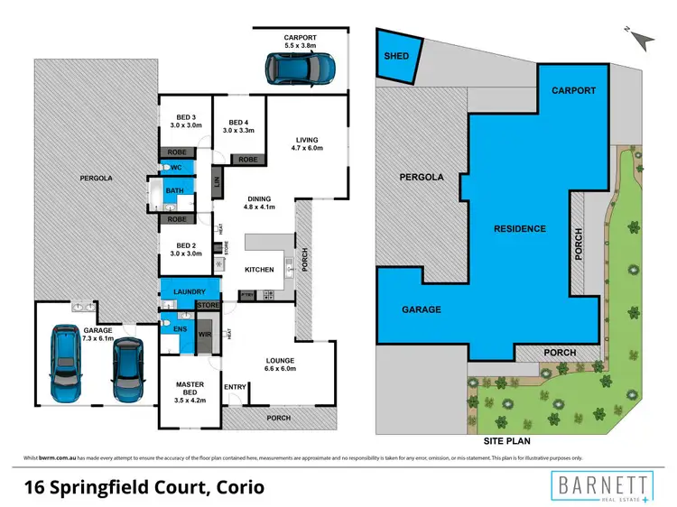 Floorplan of Homely house listing, 16 Springfield Court, Corio VIC 3214