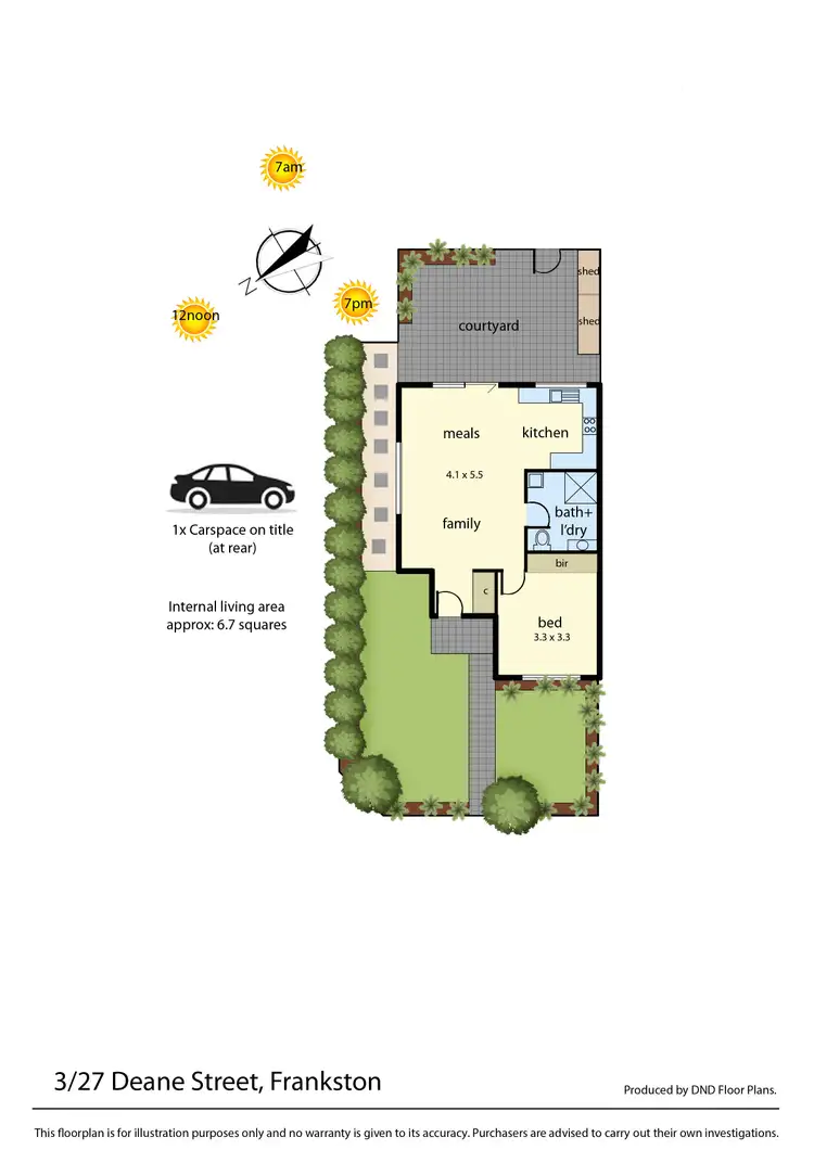Floorplan of Homely unit listing, 3/27 Deane Street, Frankston VIC 3199