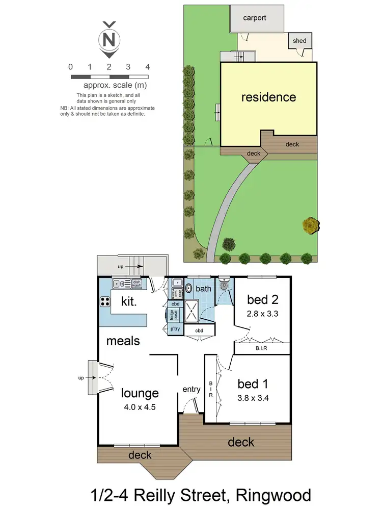 Floorplan of Homely unit listing, 1/2 Reilly Street, Ringwood VIC 3134