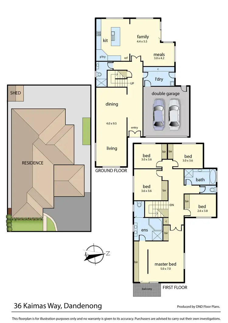 Floorplan of Homely house listing, 36 Kaimas Way, Dandenong VIC 3175
