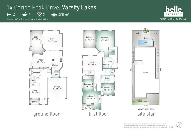 Floorplan of Homely house listing, 14 Carina Peak Drive, Varsity Lakes QLD 4227
