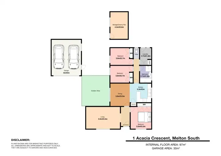 Floorplan of Homely house listing, 1 Acacia Crescent, Melton South VIC 3338