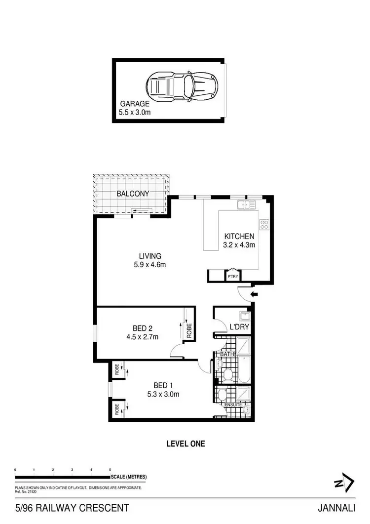 Floorplan of Homely apartment listing, 5/96-100 Railway Crescent, Jannali NSW 2226