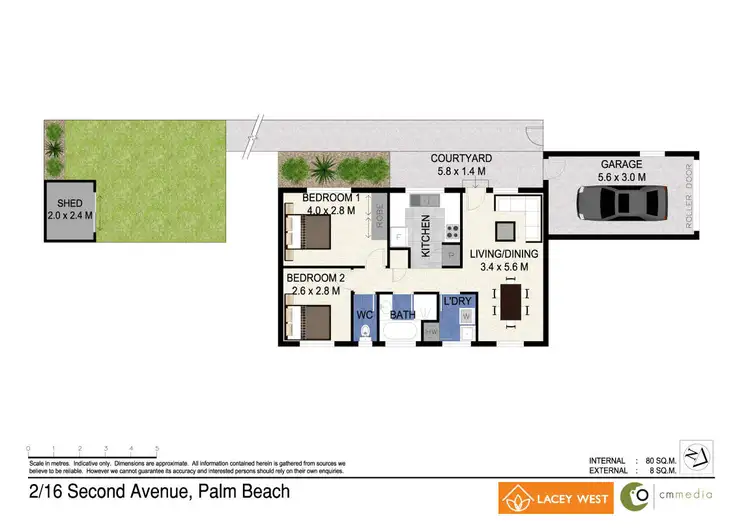 Floorplan of Homely semi-detached listing, 2/16 Second Avenue, Palm Beach QLD 4221