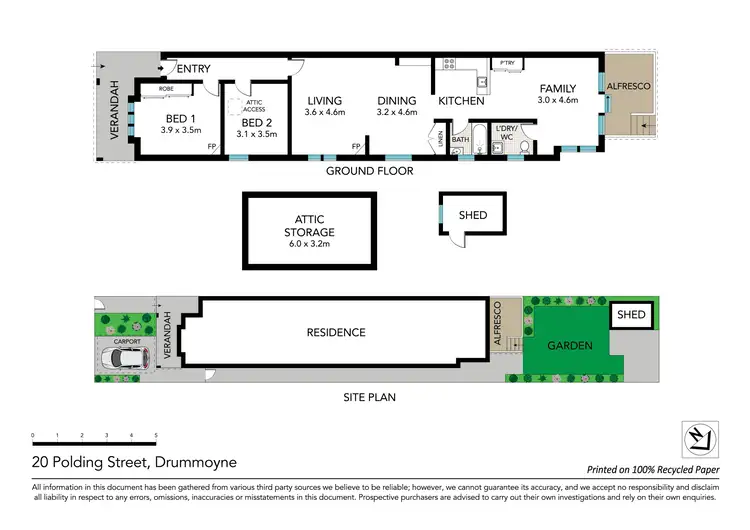 Floorplan of Homely semi-detached listing, 20 Polding Street, Drummoyne NSW 2047