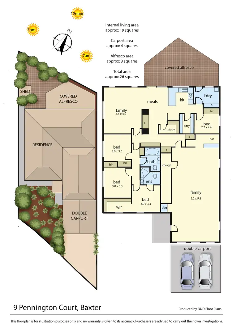 Floorplan of Homely house listing, 9 Pennington Court, Baxter VIC 3911