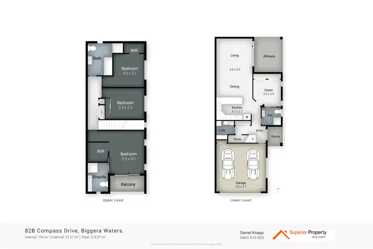 Floorplan of Homely semi-detached listing, 2/82 Compass Drive, Biggera Waters QLD 4216