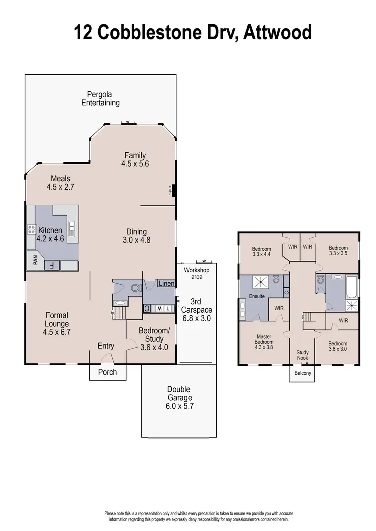Floorplan of Homely house listing, 12 Cobblestone Drive, Attwood VIC 3049
