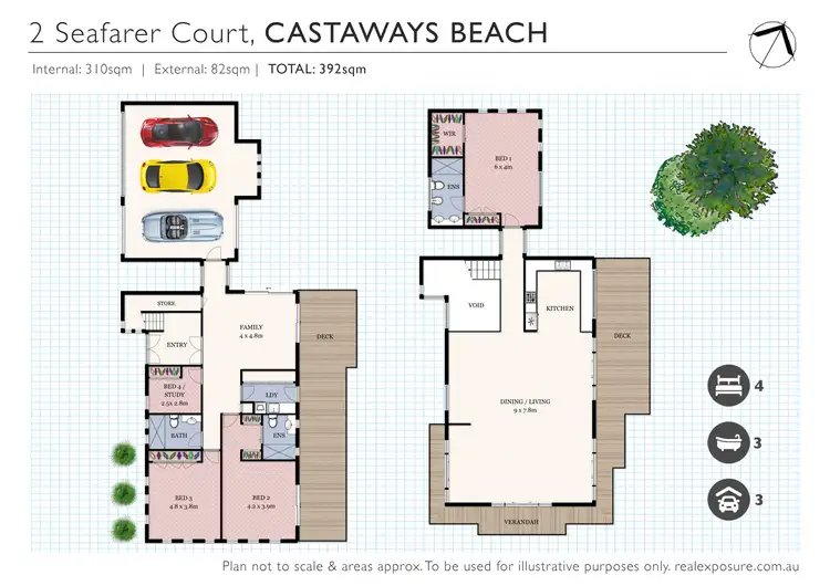 Floorplan of Homely house listing, 2 Seafarer Court, Castaways Beach QLD 4567
