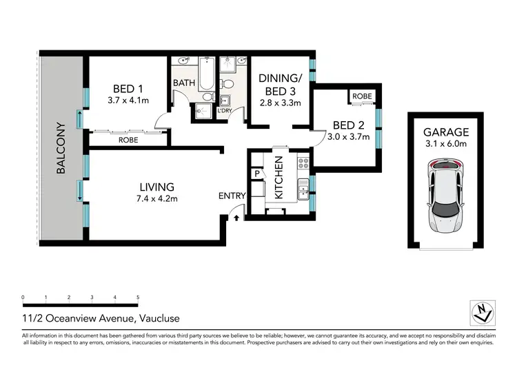 Floorplan of Homely apartment listing, 11/2 Oceanview Avenue, Vaucluse NSW 2030