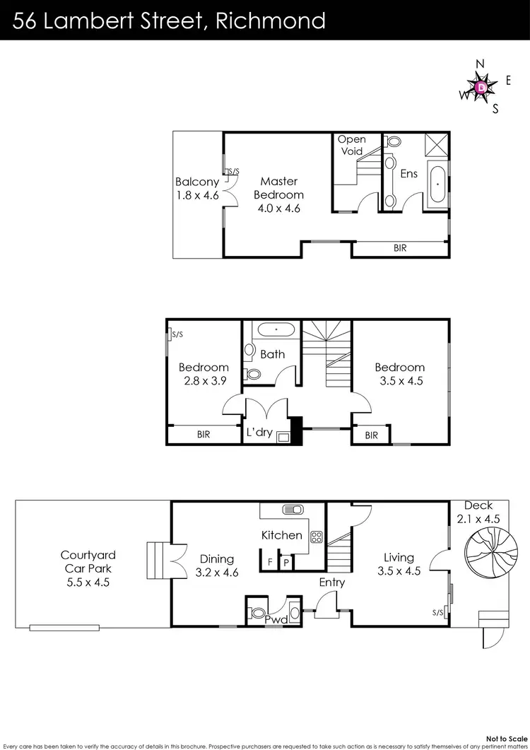 Floorplan of Homely townhouse listing, 56 Lambert Street, Richmond VIC 3121
