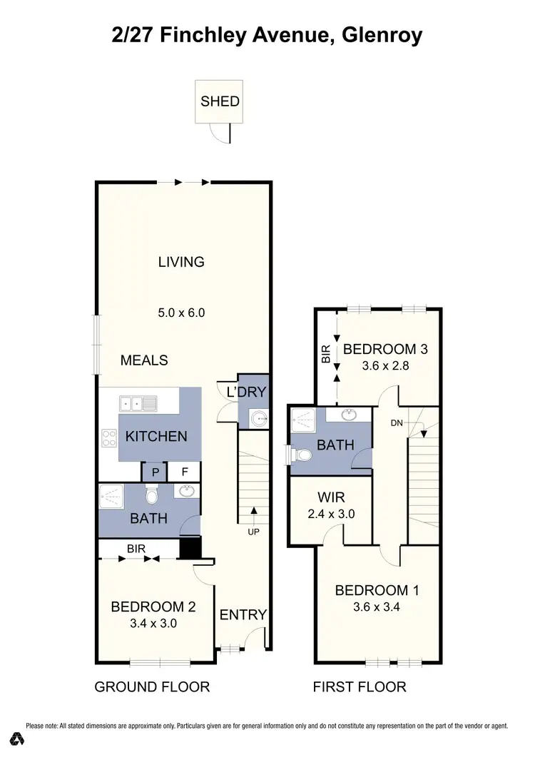 Floorplan of Homely townhouse listing, 2/27 Finchley Avenue, Glenroy VIC 3046