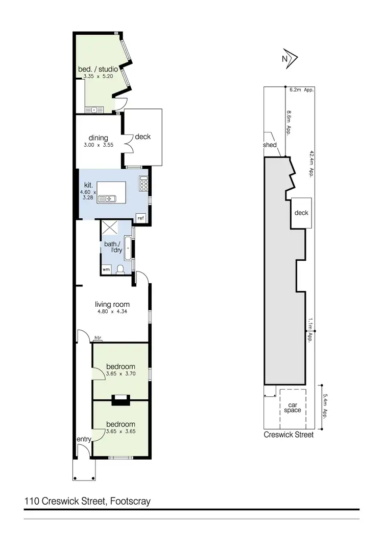 Floorplan of Homely house listing, 110 Creswick Street, Footscray VIC 3011