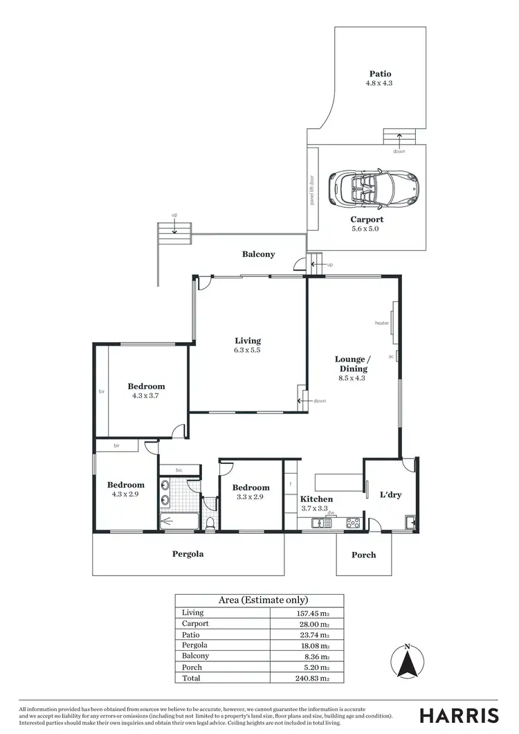 Floorplan of Homely house listing, 130 Quinlan Street (cnr. Pine St), Pasadena SA 5042