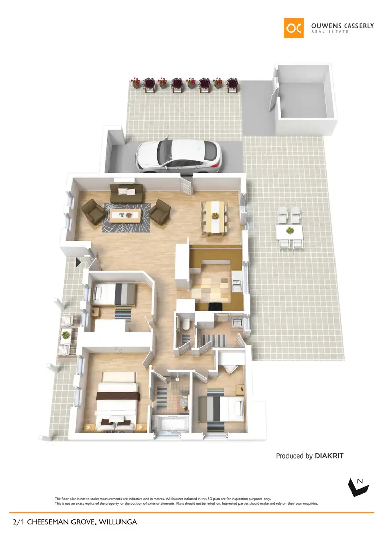 Floorplan of Homely unit listing, 2/1 Cheeseman Grove, Willunga SA 5172