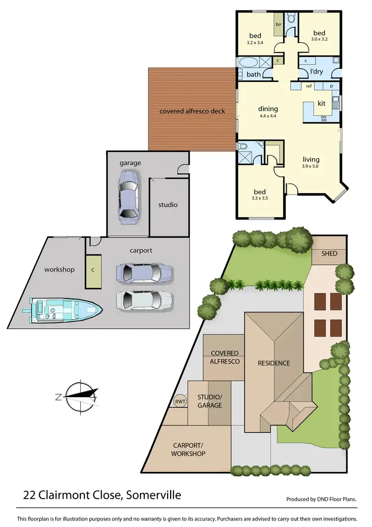 Floorplan of Homely house listing, 22 Clairmont Close, Somerville VIC 3912