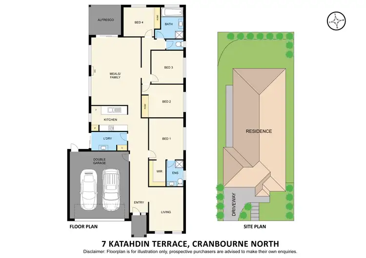 Floorplan of Homely house listing, 7 Katahdin Terrace, Cranbourne North VIC 3977