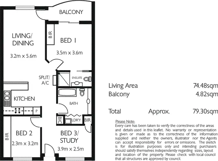 Floorplan of Homely apartment listing, 3A/188 Carrington Street, Adelaide SA 5000
