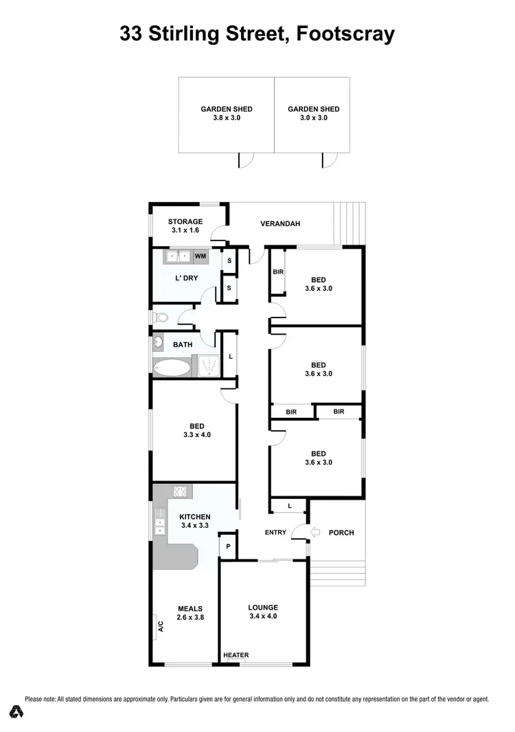 Floorplan of Homely house listing, 33 Stirling Street, Footscray VIC 3011