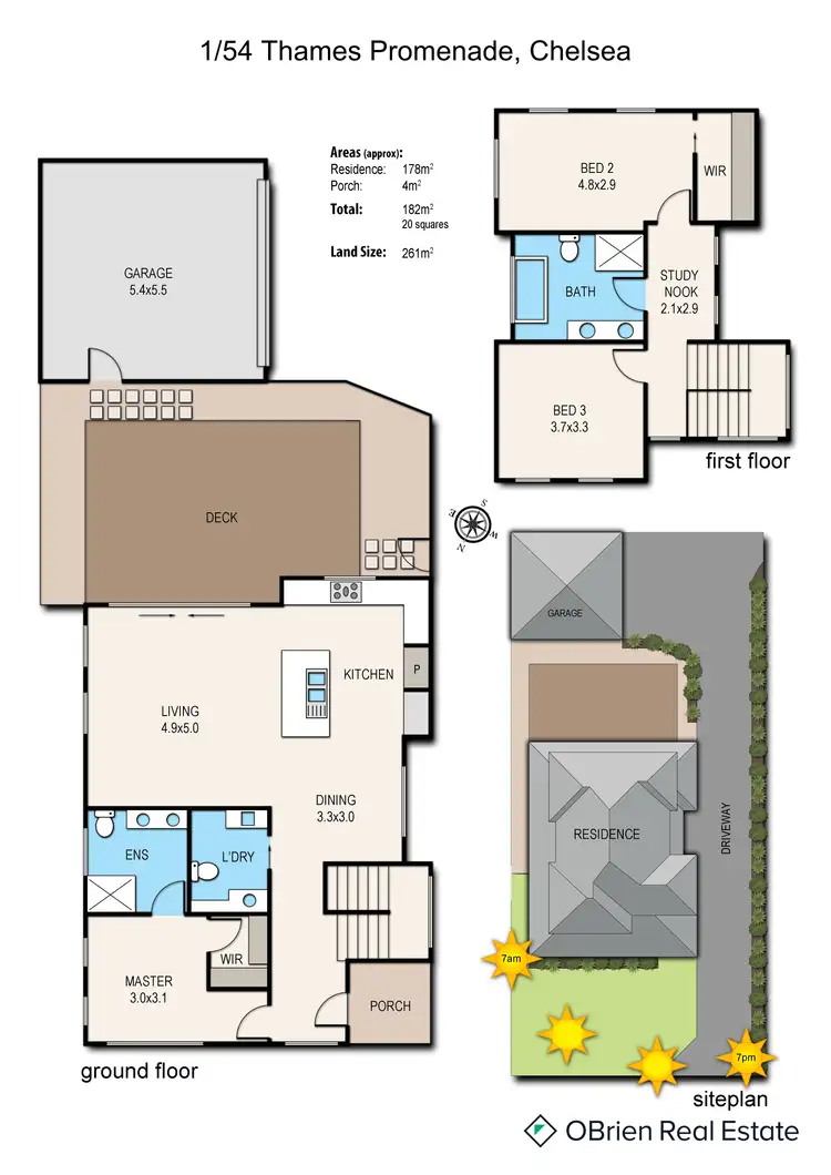 Floorplan of Homely townhouse listing, 1/54 Thames Promenade, Chelsea VIC 3196