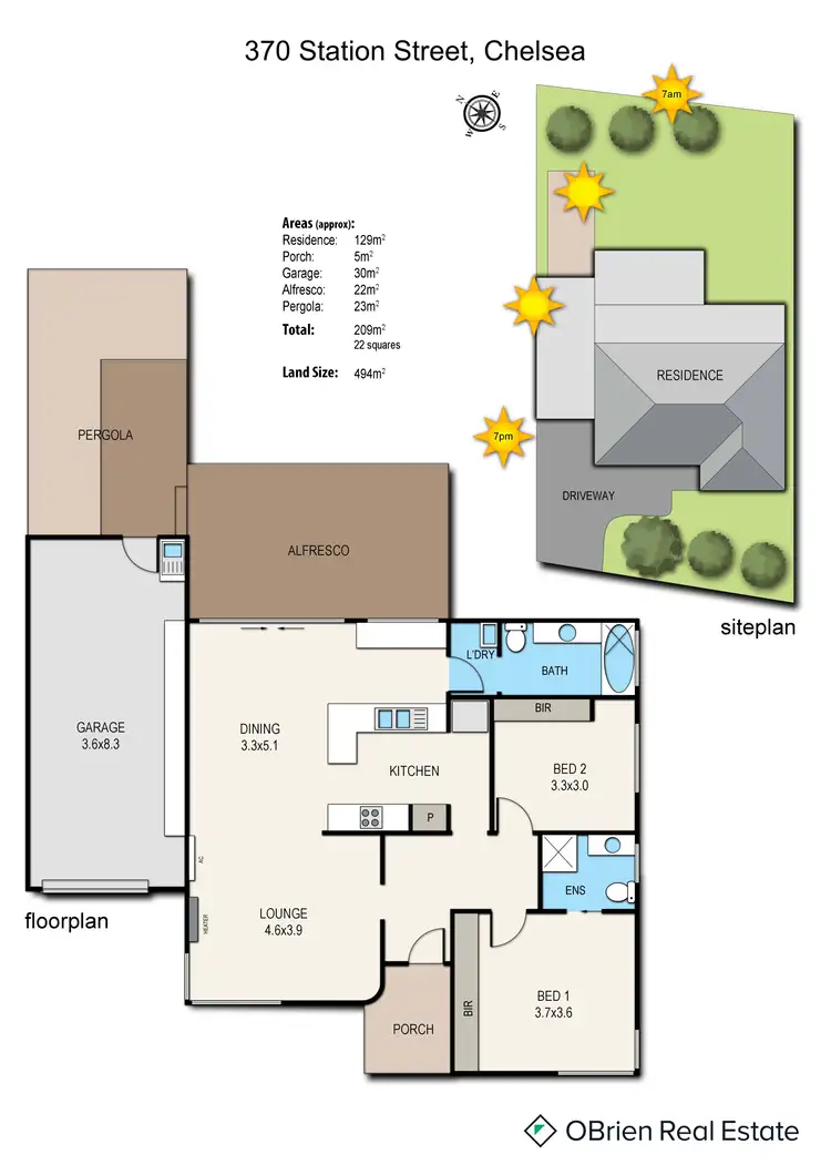 Floorplan of Homely house listing, 370 Station Street, Chelsea VIC 3196