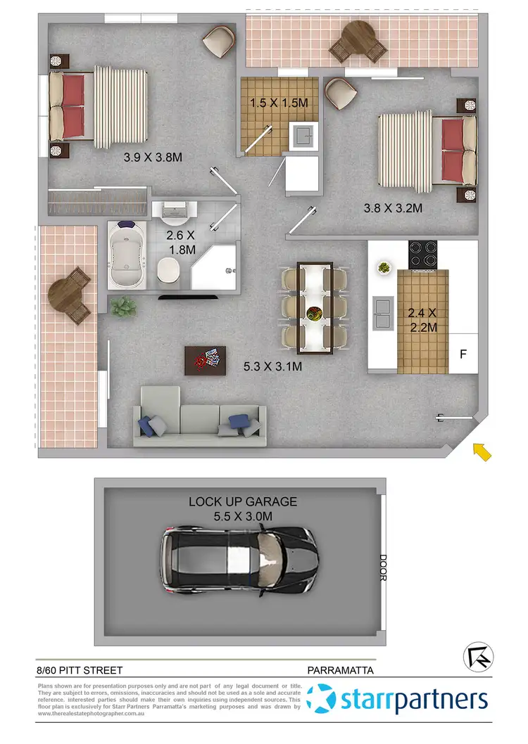 Floorplan of Homely apartment listing, 8/60-62 Pitt Street, Granville NSW 2142