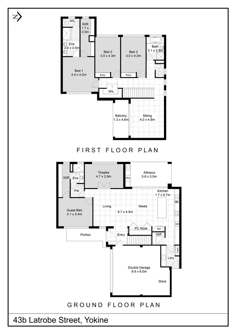 Floorplan of Homely house listing, 43b Latrobe Street, Yokine WA 6060
