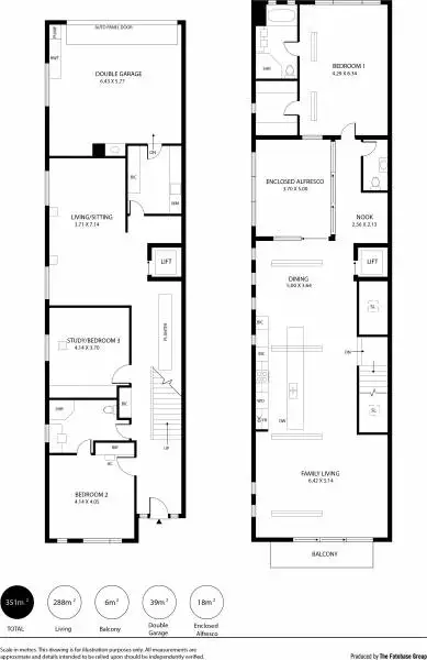 Floorplan of Homely townhouse listing, 93 Sturt Street, Adelaide SA 5000
