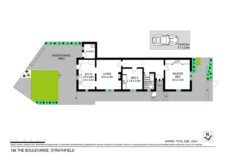 Floorplan of Homely semi-detached listing, 196 The Boulevarde, Strathfield NSW 2135