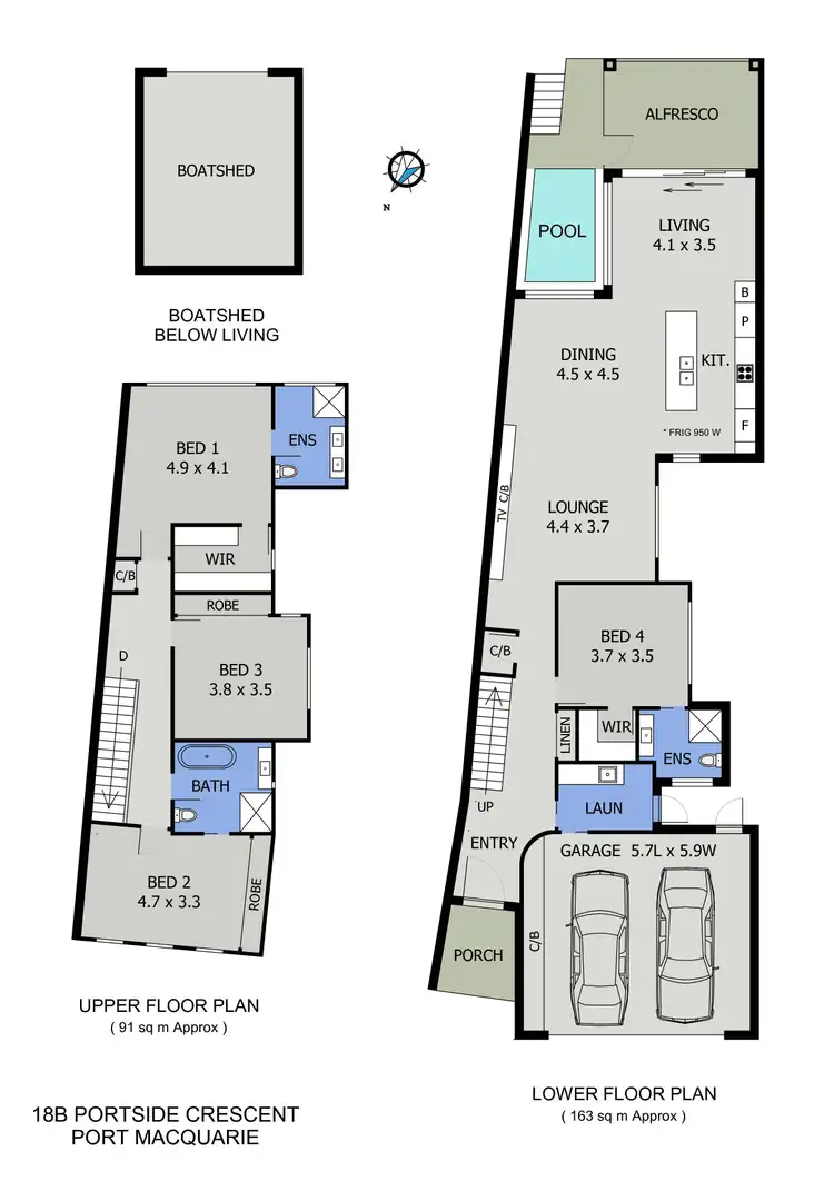 Floorplan of Homely semi-detached listing, 18b Portside Crescent, Port Macquarie NSW 2444