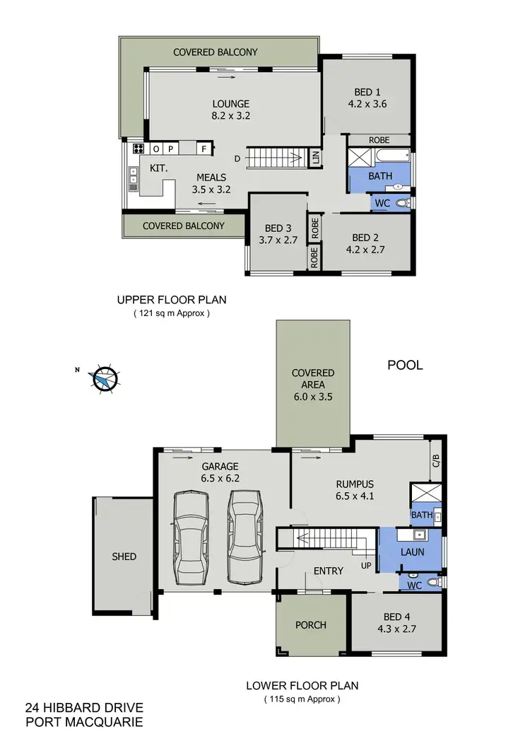 Floorplan of Homely house listing, 24 Hibbard Drive, Port Macquarie NSW 2444