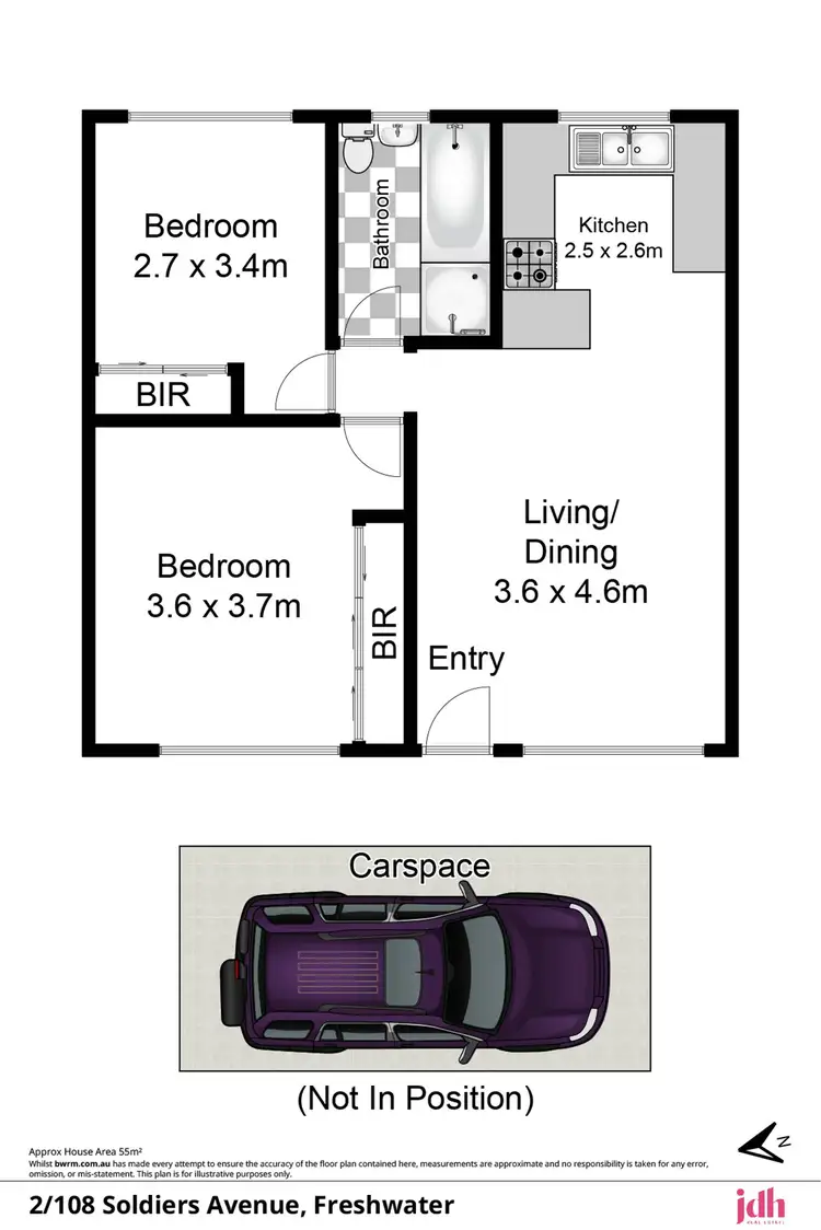 Floorplan of Homely apartment listing, 2/108 Soldiers Avenue, Freshwater NSW 2096