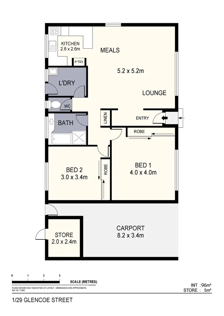 Floorplan of Homely unit listing, 1/29 Glencoe Street, Kennington VIC 3550