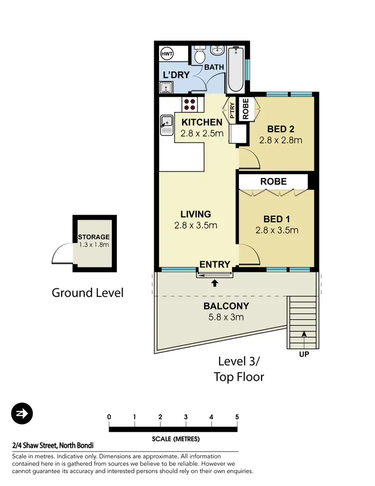 Floorplan of Homely apartment listing, 2/4 Shaw Street, North Bondi NSW 2026