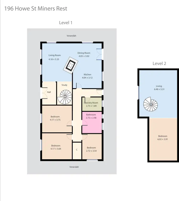 Floorplan of Homely house listing, 196 Howe Street, Miners Rest VIC 3352
