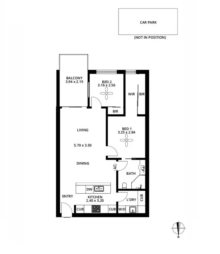 Floorplan of Homely apartment listing, 302/14 Gilbert Street, Adelaide SA 5000
