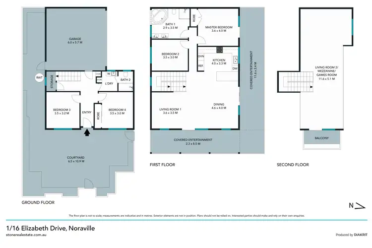 Floorplan of Homely townhouse listing, 1/16 Elizabeth Drive, Noraville NSW 2263