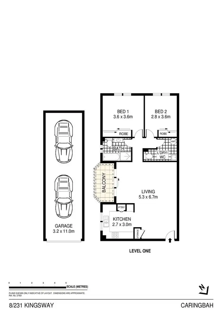 Floorplan of Homely apartment listing, 8/231 Kingsway Street, Caringbah NSW 2229