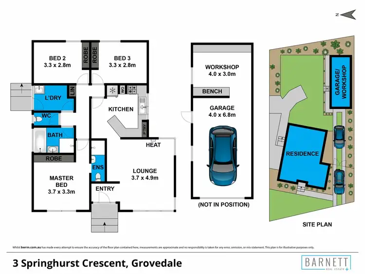 Floorplan of Homely house listing, 3 Springhurst Crescent, Grovedale VIC 3216