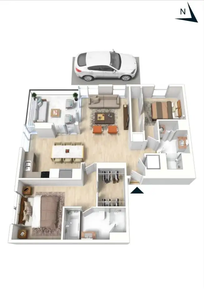 Floorplan of Homely apartment listing, 6B/8 Waterside Place, Docklands VIC 3008