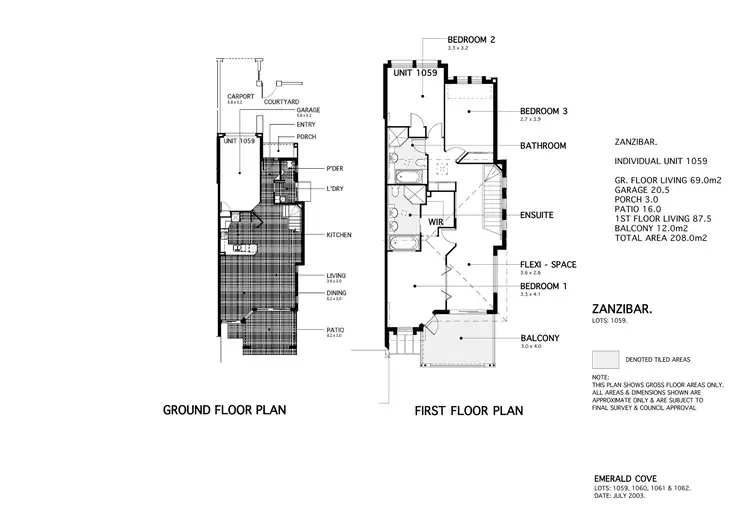 Floorplan of Homely townhouse listing, 1059/1 The Cove Crescent, Carrara QLD 4211