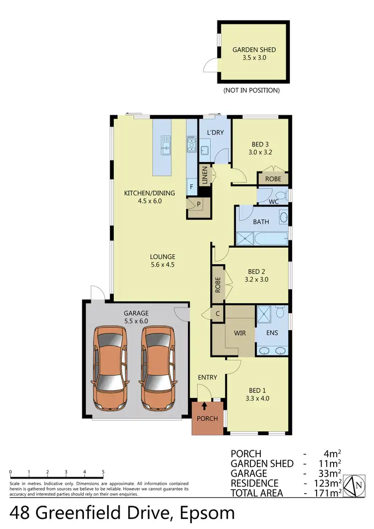 Floorplan of Homely house listing, 48 Greenfield Drive, Epsom VIC 3551