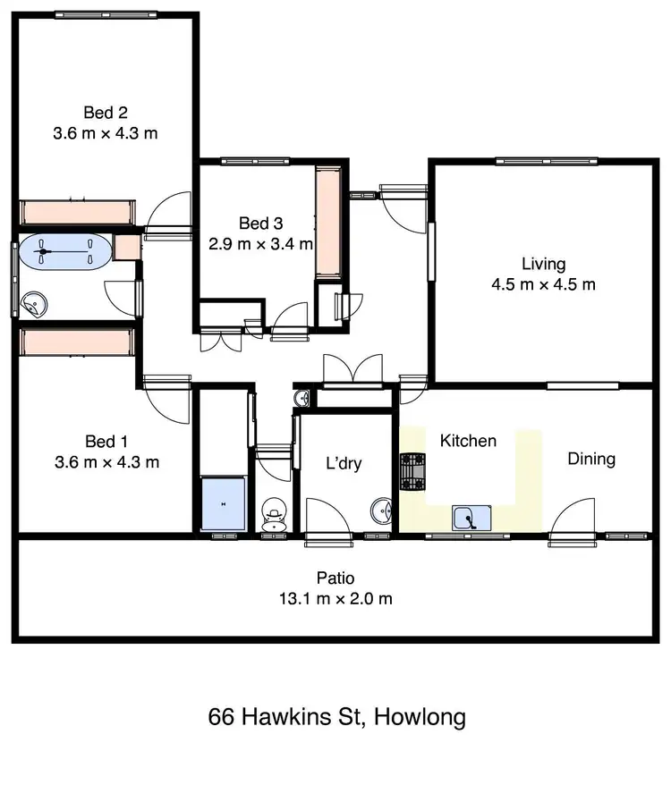Floorplan of Homely house listing, 64-66 Hawkins Street, Howlong NSW 2643