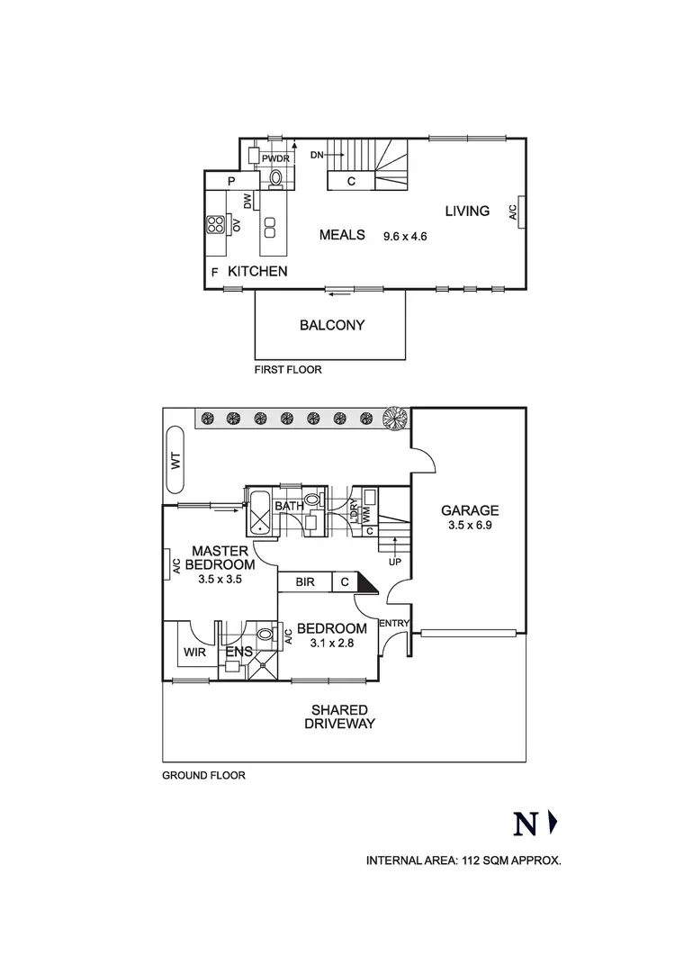 Floorplan of Homely townhouse listing, 2/262 Reynard Street, Coburg VIC 3058