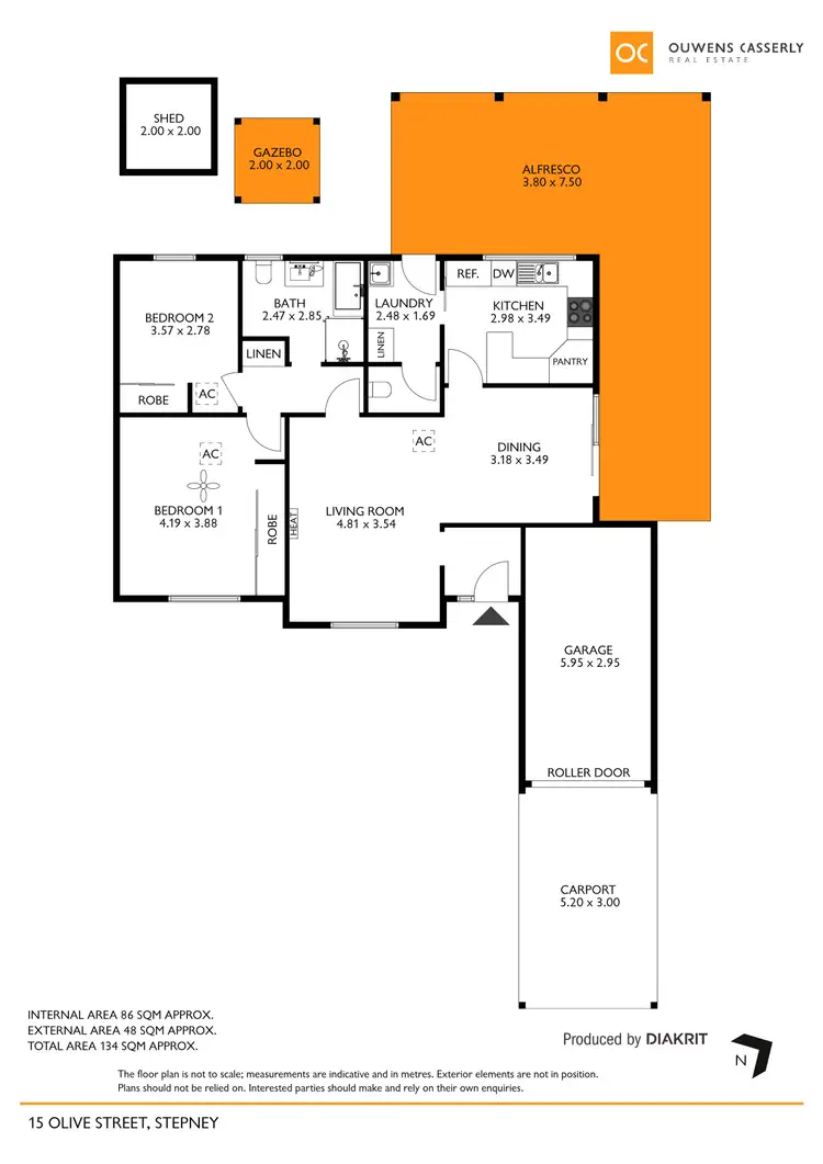 Floorplan of Homely house listing, 15 Olive Road, Stepney SA 5069