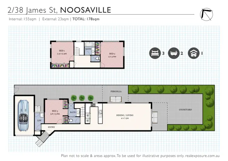 Floorplan of Homely townhouse listing, 2/38 James Street, Noosaville QLD 4566