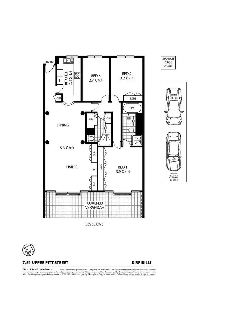 Floorplan of Homely apartment listing, 7/51 Upper Pitt Street, Kirribilli NSW 2061
