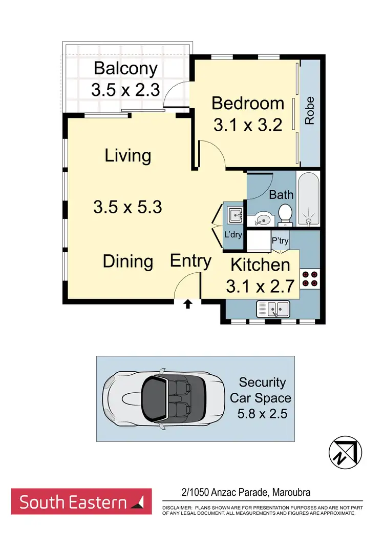 Floorplan of Homely unit listing, 2/1050 Anzac Parade, Maroubra NSW 2035