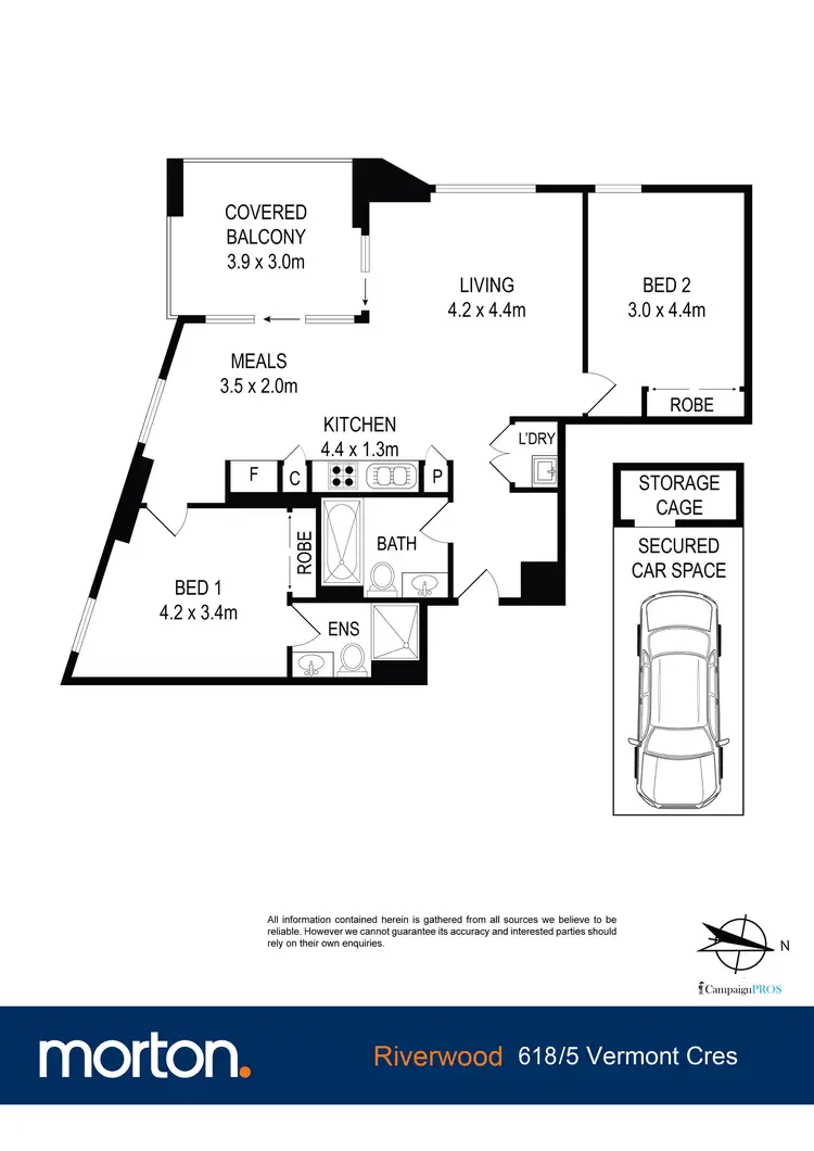 Floorplan of Homely apartment listing, 618/5 Vermont Crescent, Riverwood NSW 2210