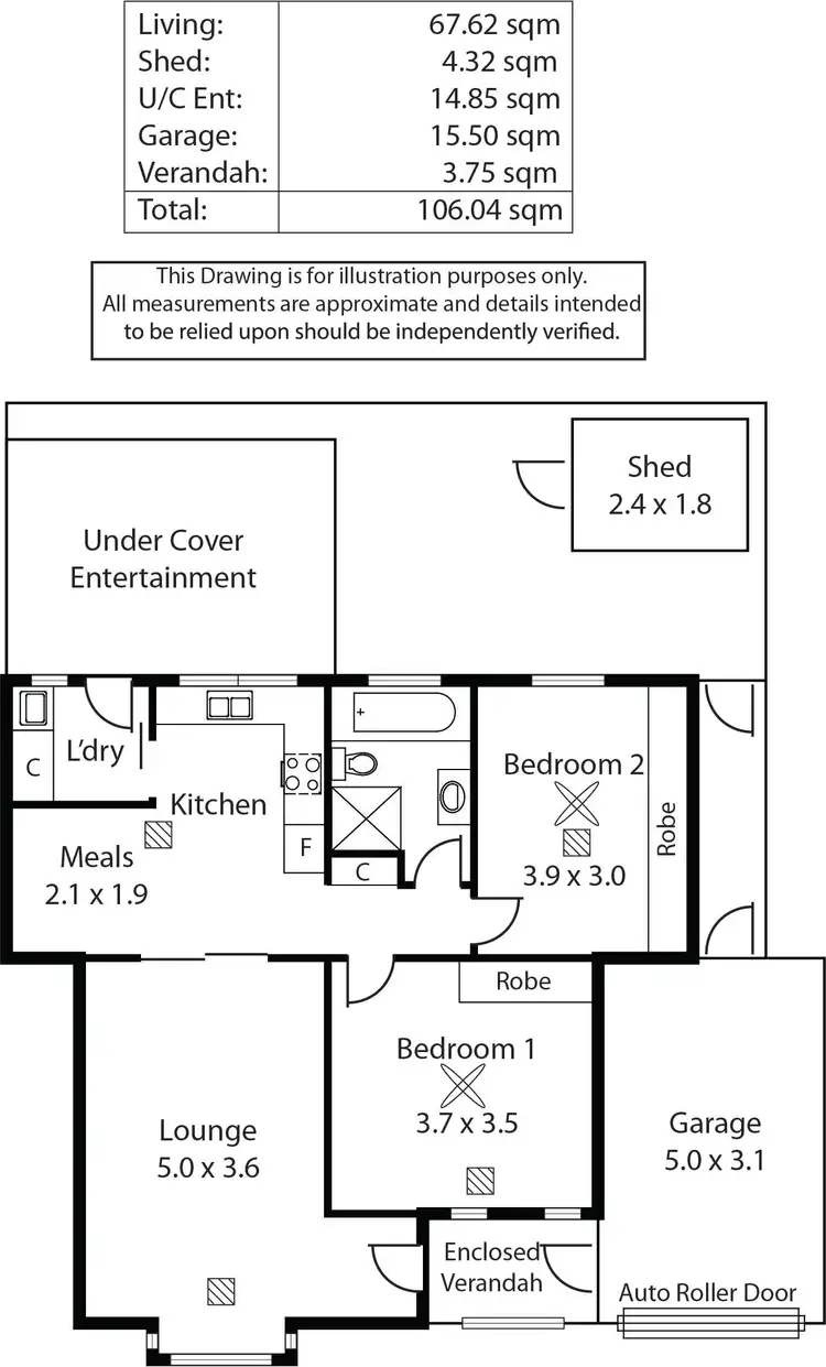 Floorplan of Homely unit listing, 3/21 Ferguson Avenue, Myrtle Bank SA 5064